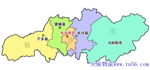 河源到長(zhǎng)沙市物流地圖